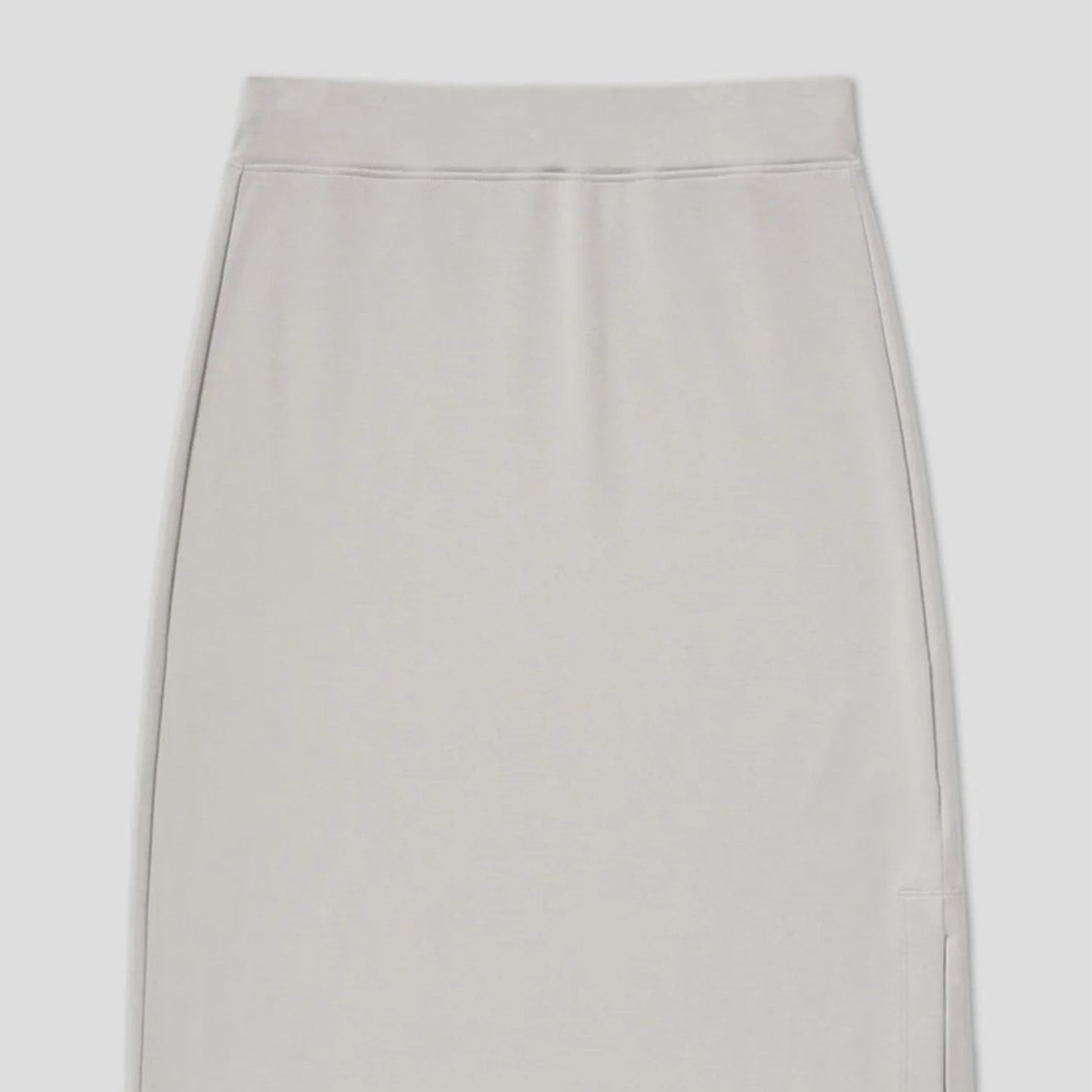 Thigh-Slit Midi Skirt