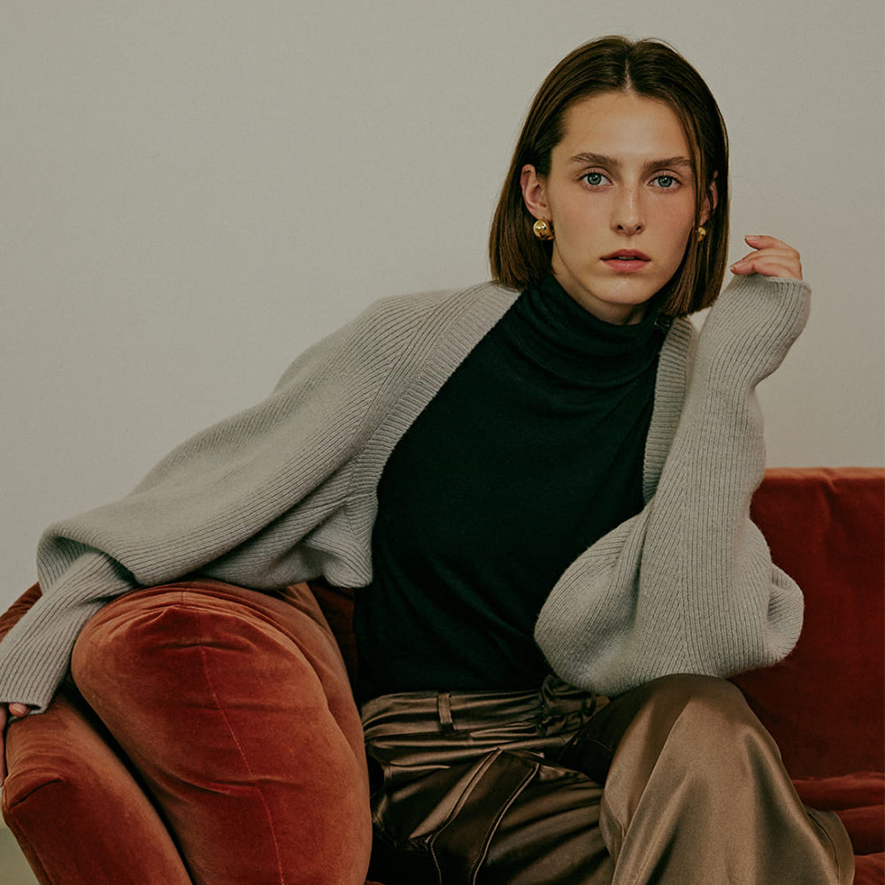 Soft Wool Mock Neck T-shirt
