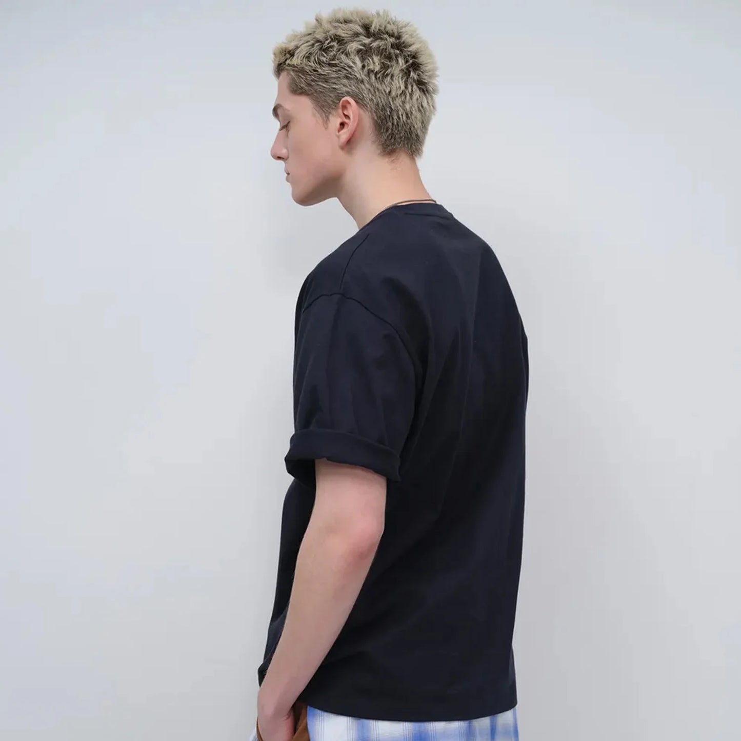Men Polycotton Black T-Shirt