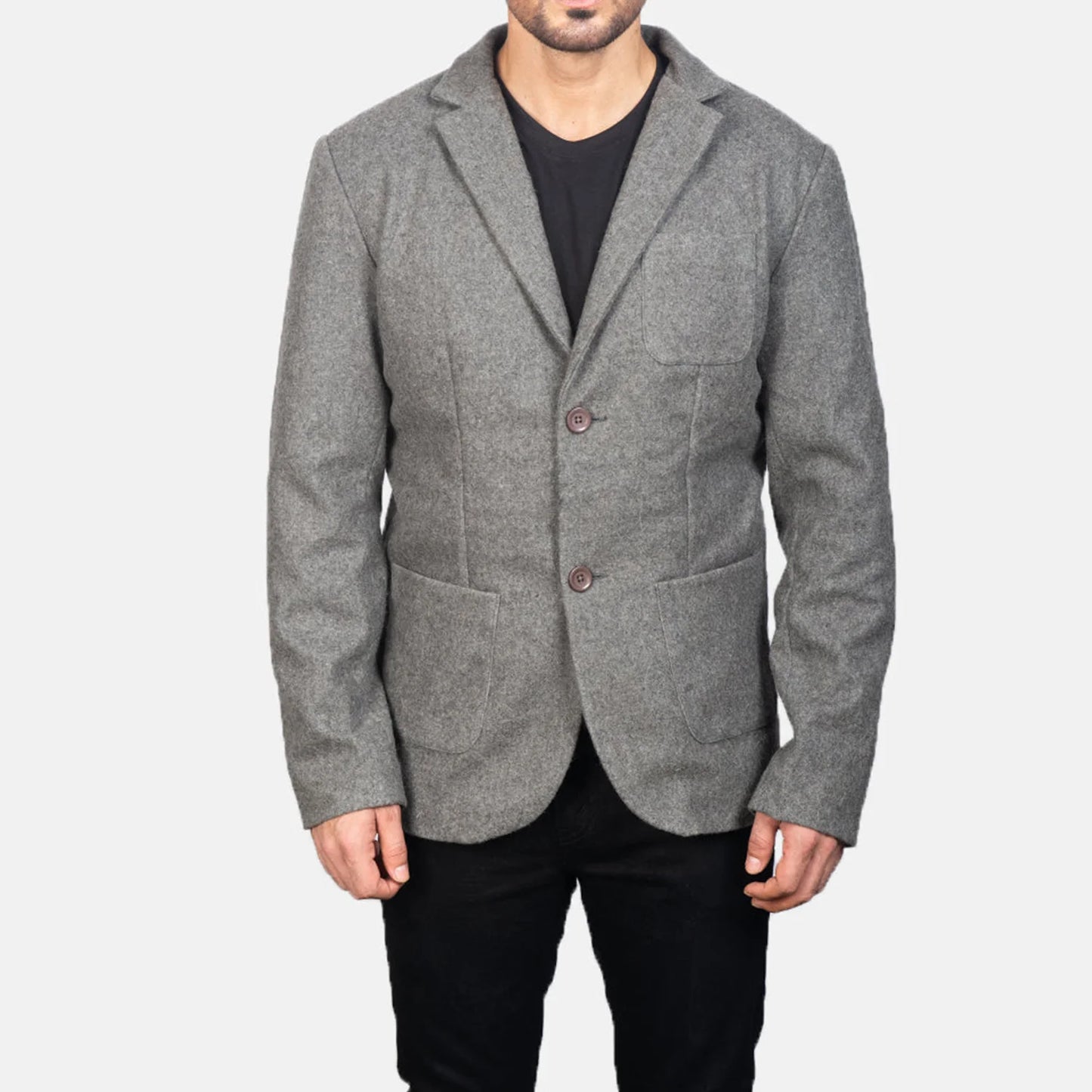Grey Wool Blazer
