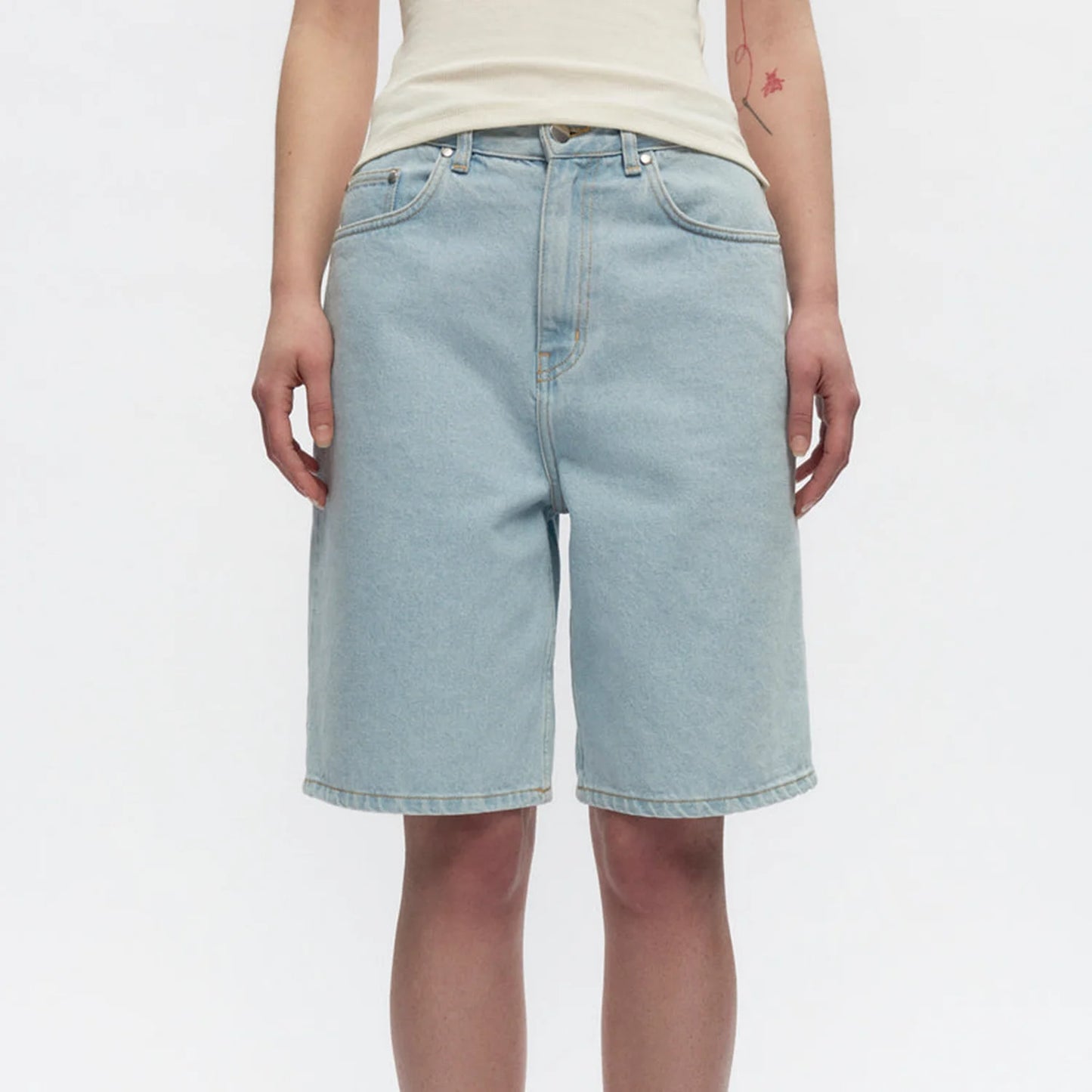 Knee Length Denim Shorts
