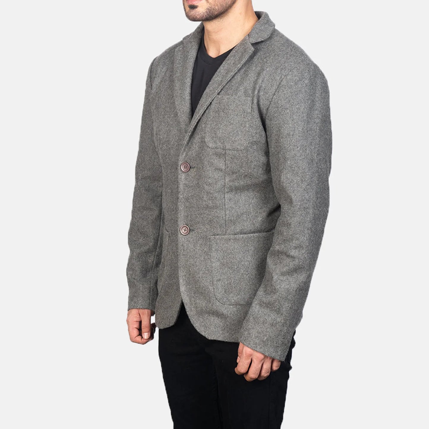 Grey Wool Blazer