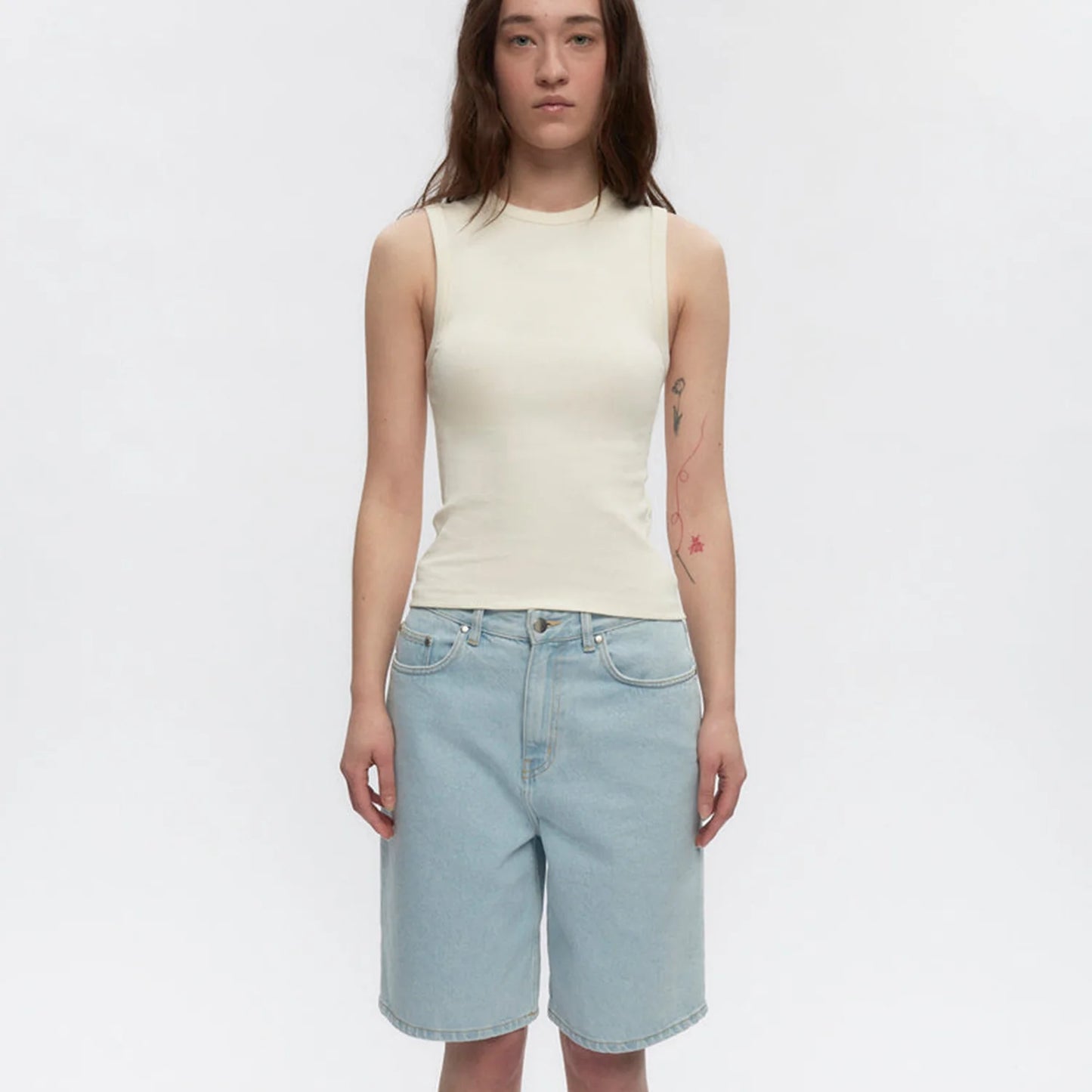 Knee Length Denim Shorts
