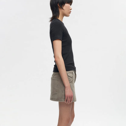 Mid-rise Denim Mini Skirt