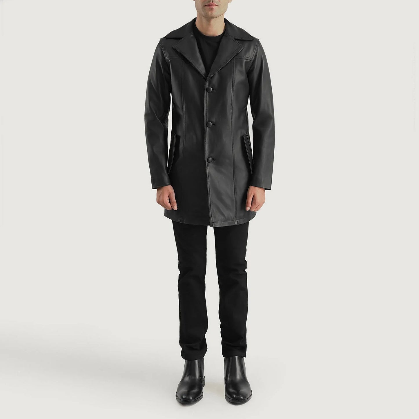 Black Leather Blazer