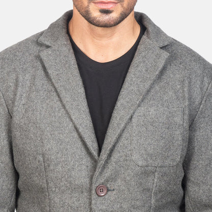 Grey Wool Blazer