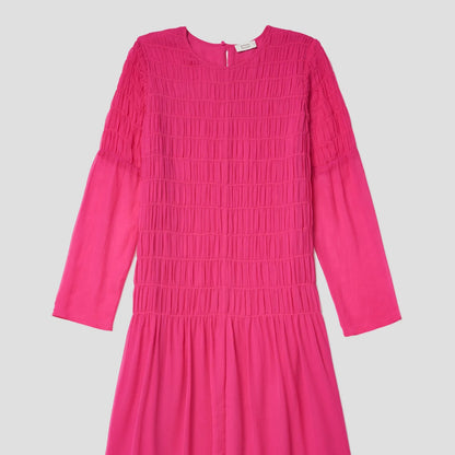 Long Sleeve Crinkle Dress