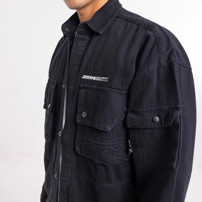 Men Jacket With Patchwork