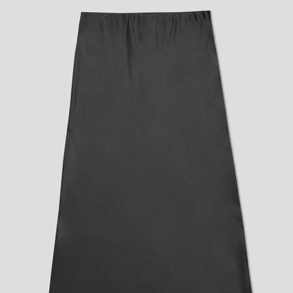 Black Straight Midi Skirt
