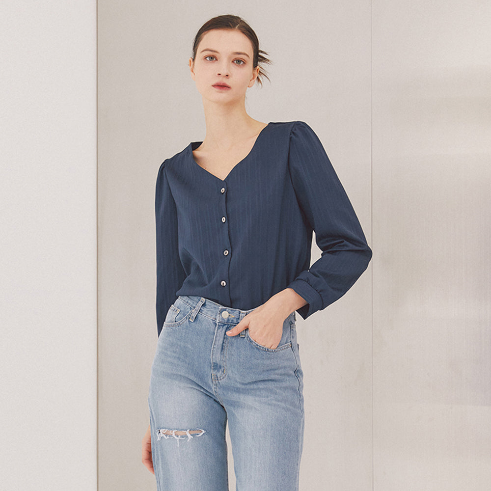 Mim Covered Button Top
