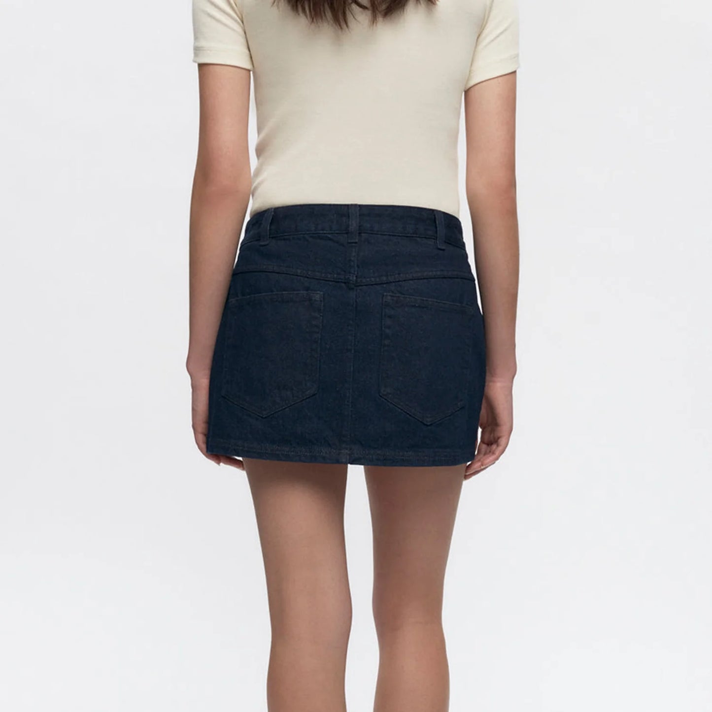 Mid-rise Denim Mini Skirt