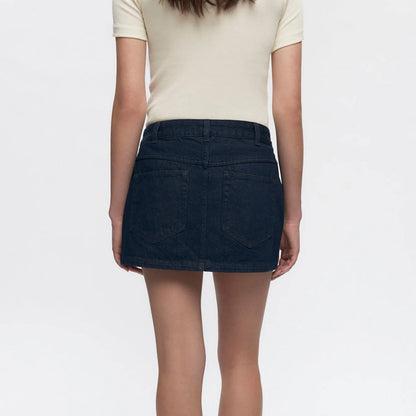Mid-rise Denim Mini Skirt