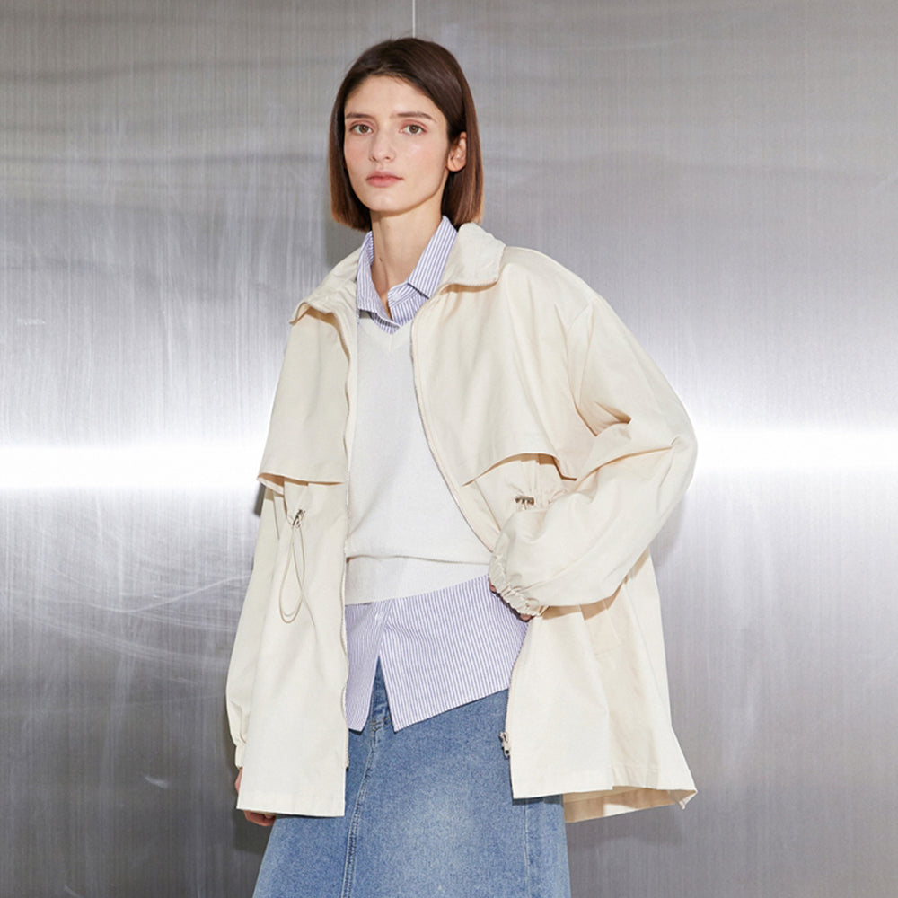 Hooded Jacket Mid Length