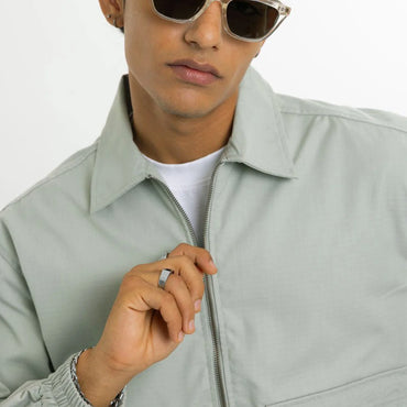 Regular Fit Solid Jacket