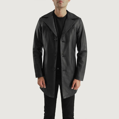 Black Leather Blazer