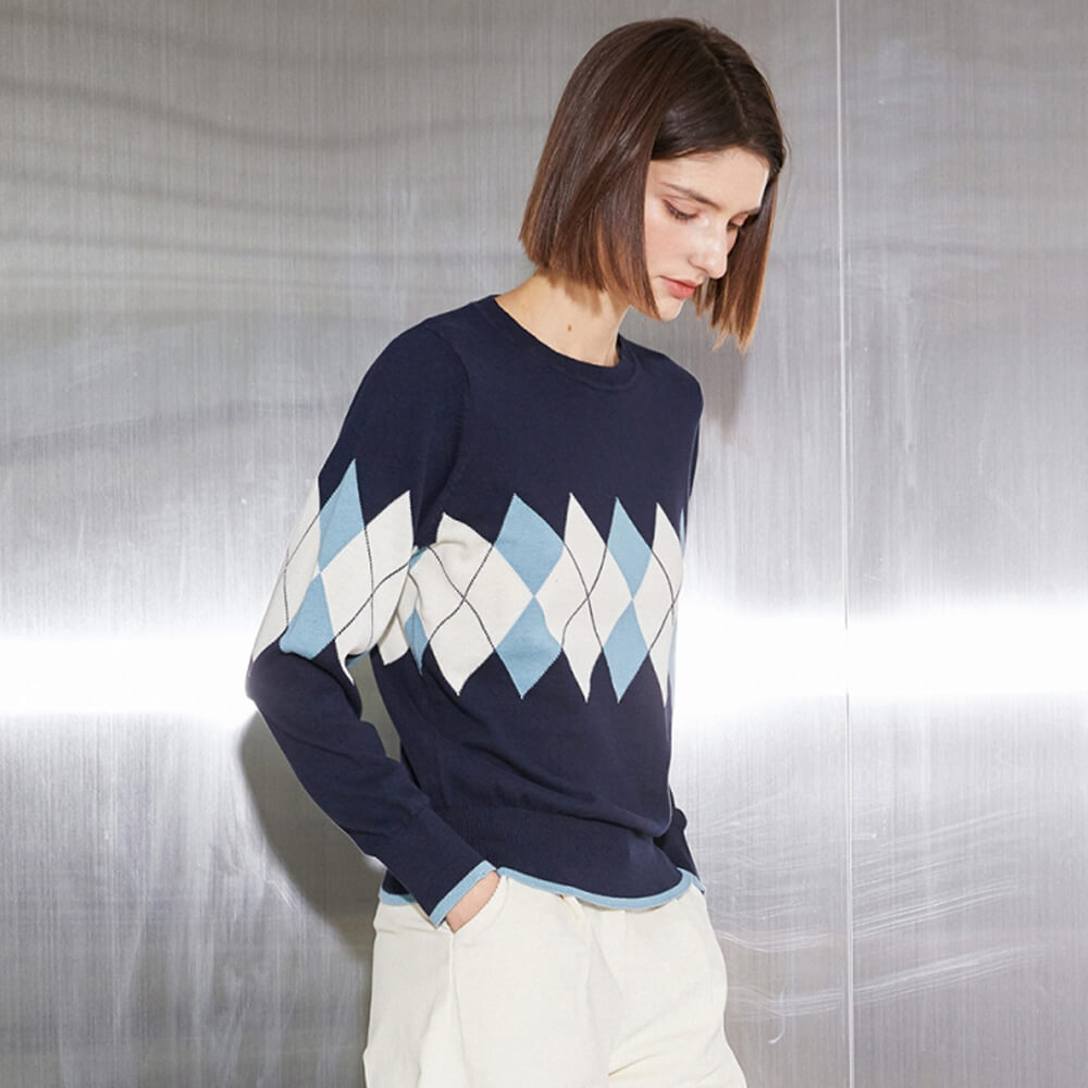 Zero Neck Long Sleeve Pullover