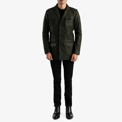 Classic Men's Leather Coat