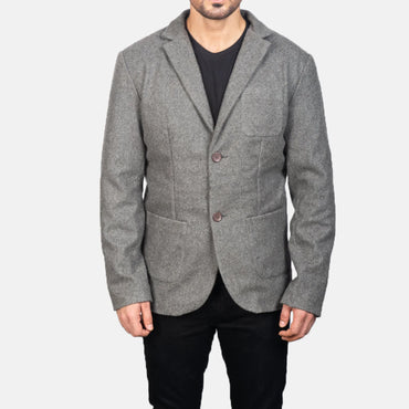 Grey Wool Blazer