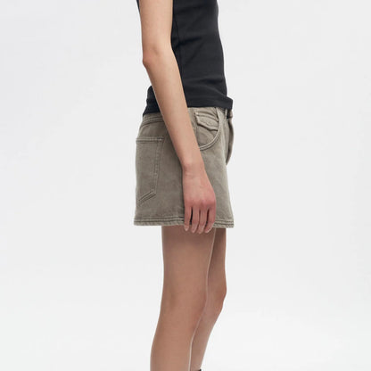 Mid-rise Denim Mini Skirt