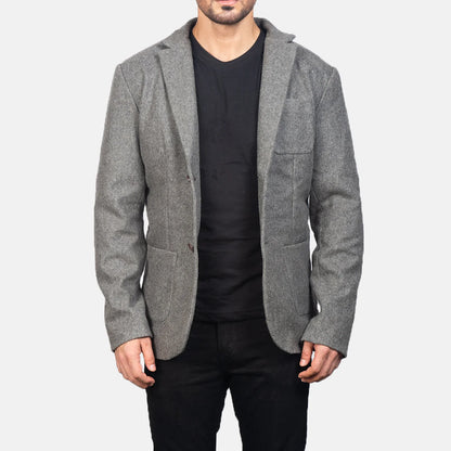 Grey Wool Blazer
