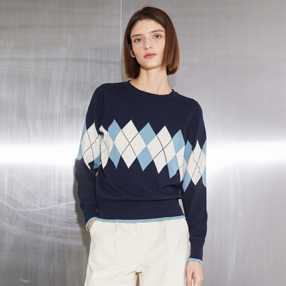 Zero Neck Long Sleeve Pullover