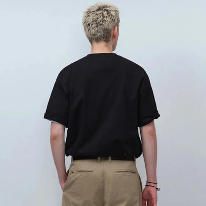 Men Polycotton Black T-Shirt