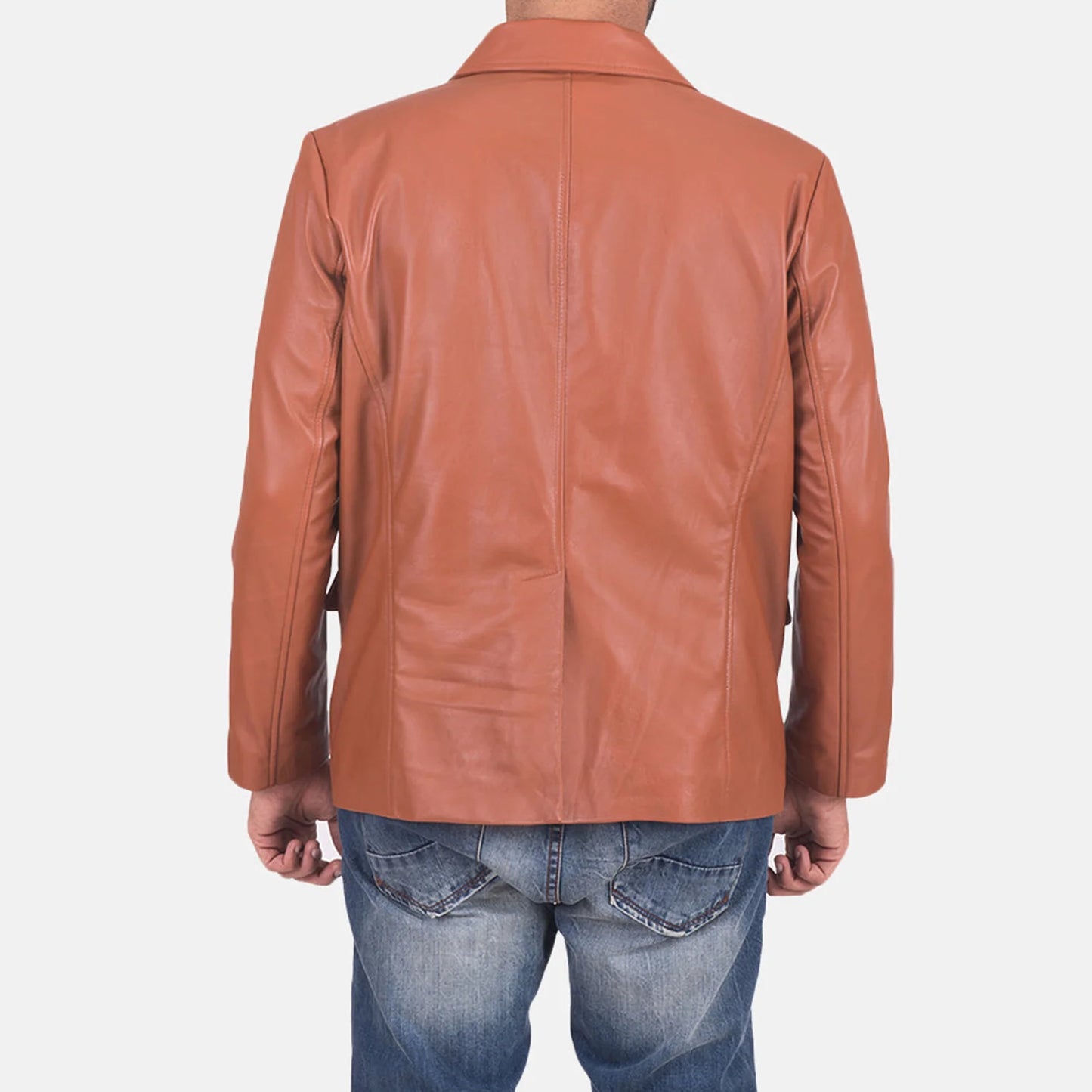 Brown Leather Blazer