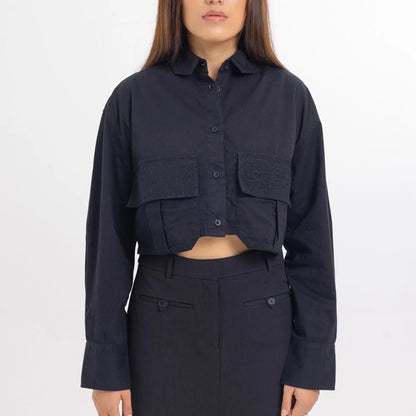 Women Shirt With Flap Pockets