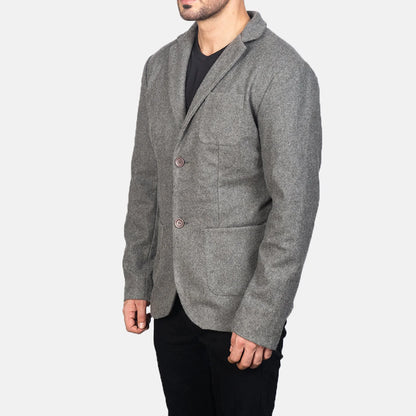 Grey Wool Blazer