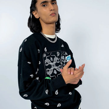 Printed Pullover Sweatshirt