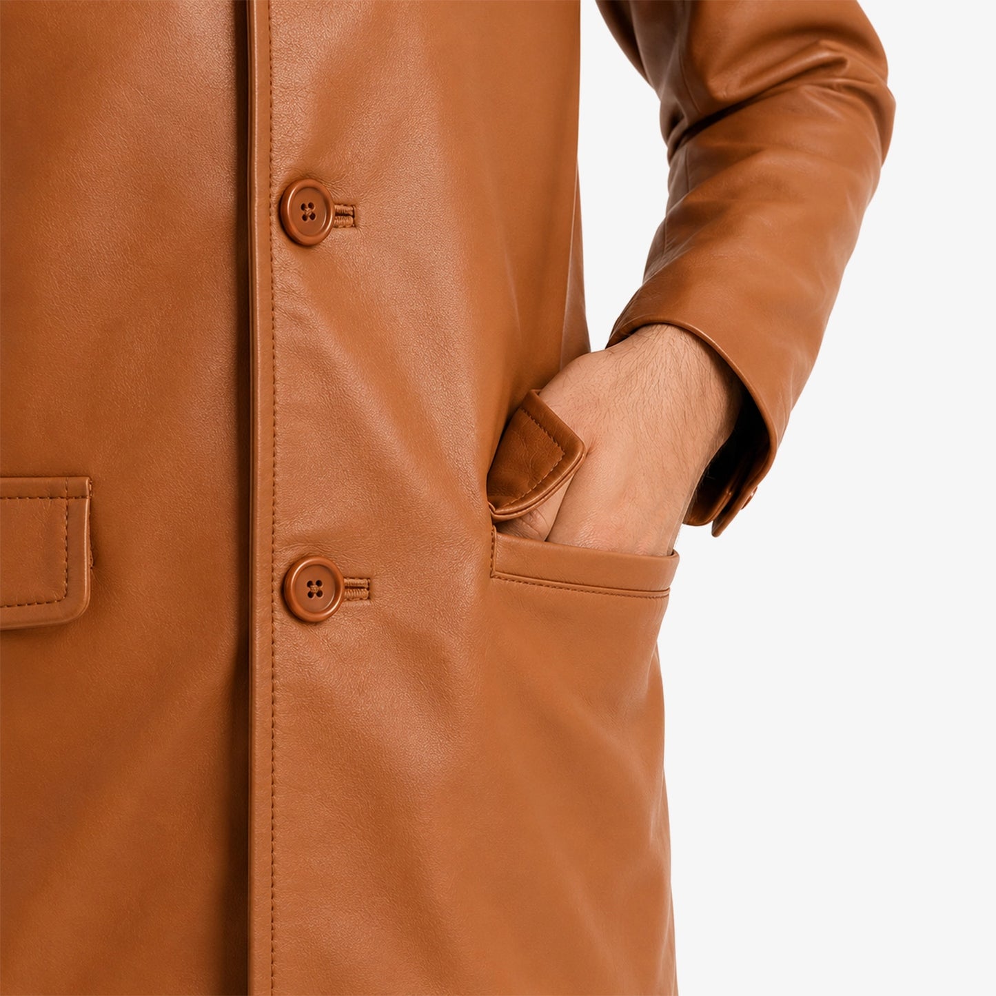 Classic Men's Leather Coat
