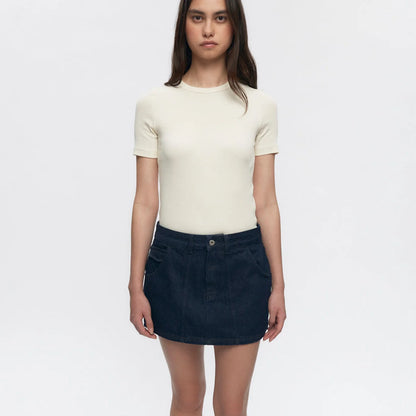 Mid-rise Denim Mini Skirt